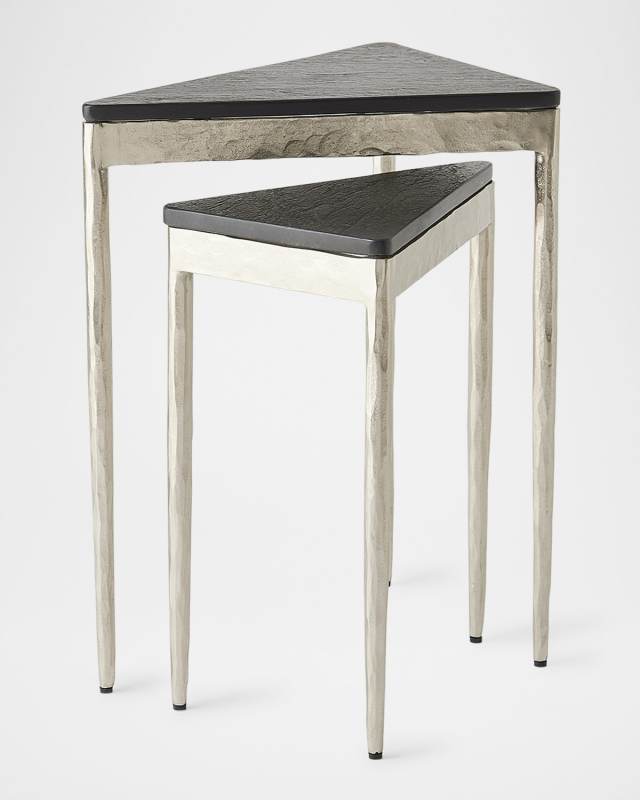 Triangular Nesting Tables, Set of 2